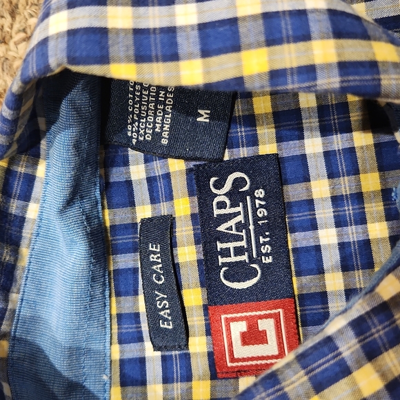 Men's Dress Shirt Bundle Size M George/Chaps/Beverly Hills Polo Club Plaids - Picture 7 of 14